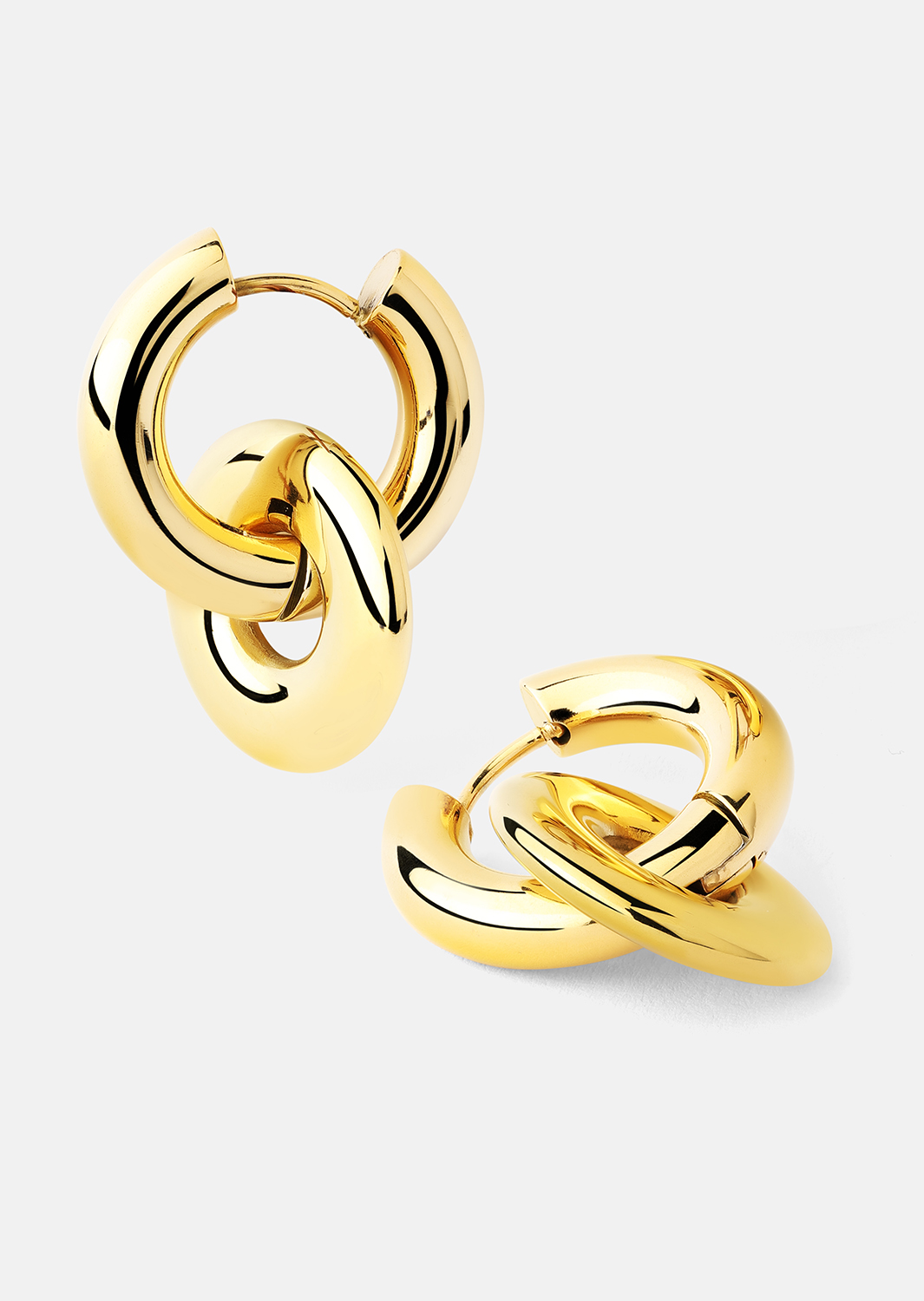 Øreringe Chunky Link – 18k Forgyldte