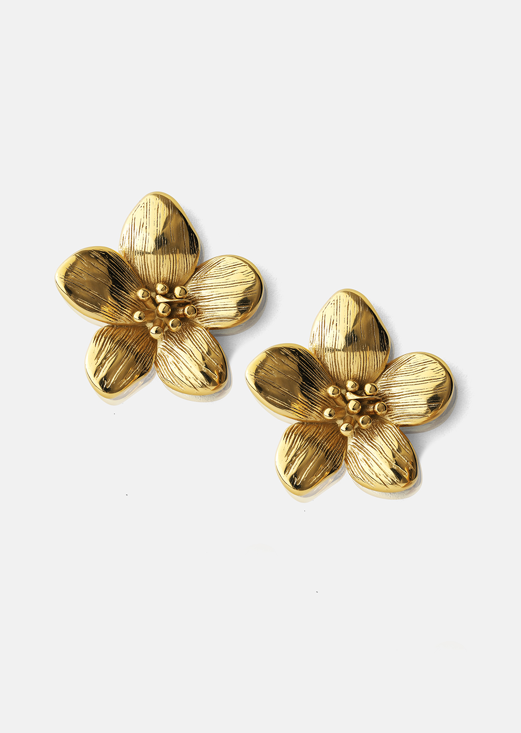 Øreringe Flora Shine – 18k Forgyldte