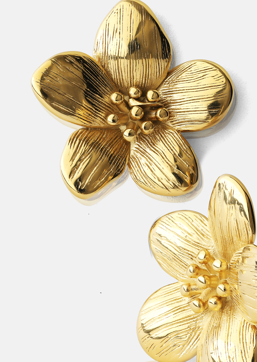 Øreringe Flora Shine – 18k Forgyldte