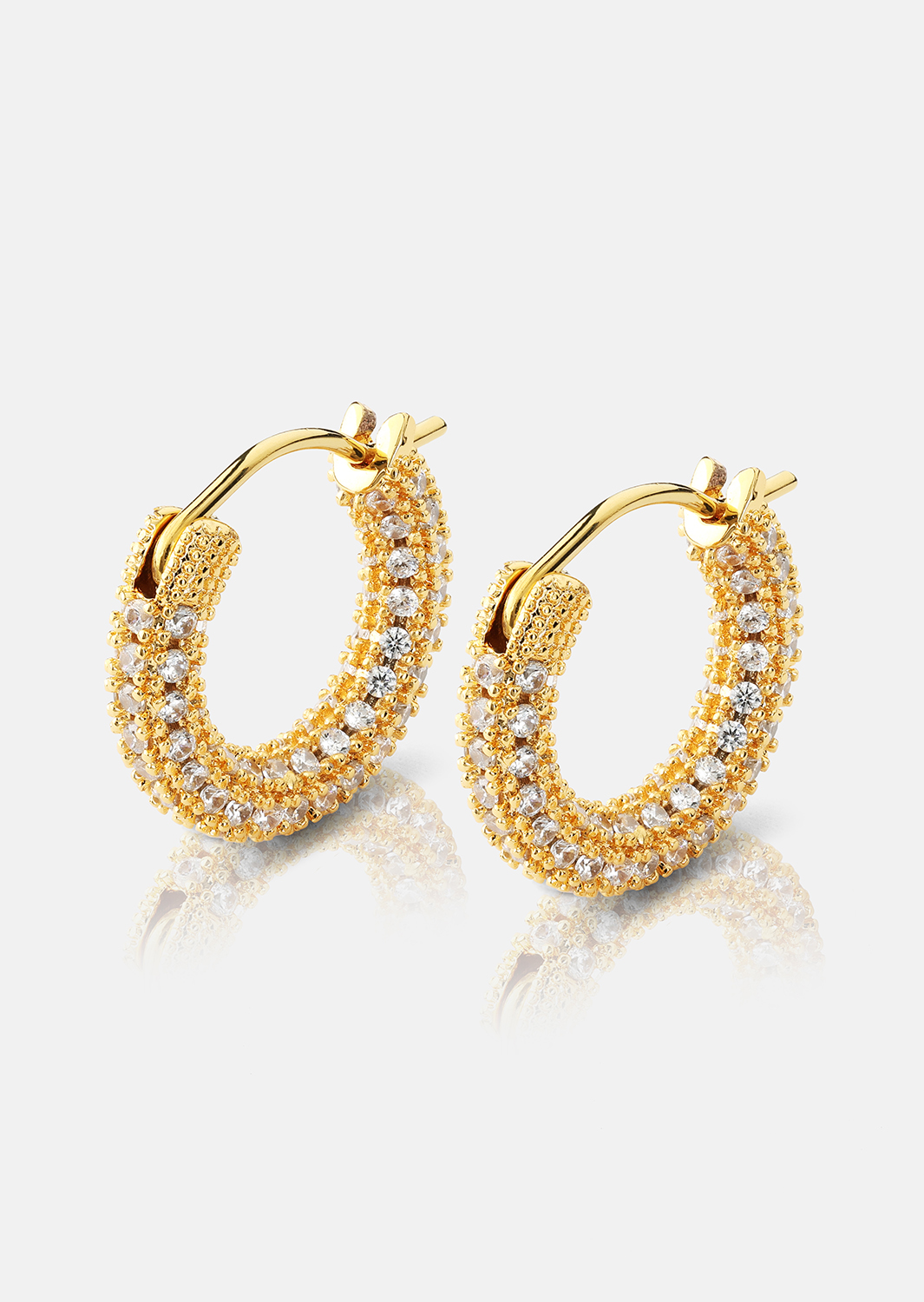 Elegans Ørering - 18k Forgyldt