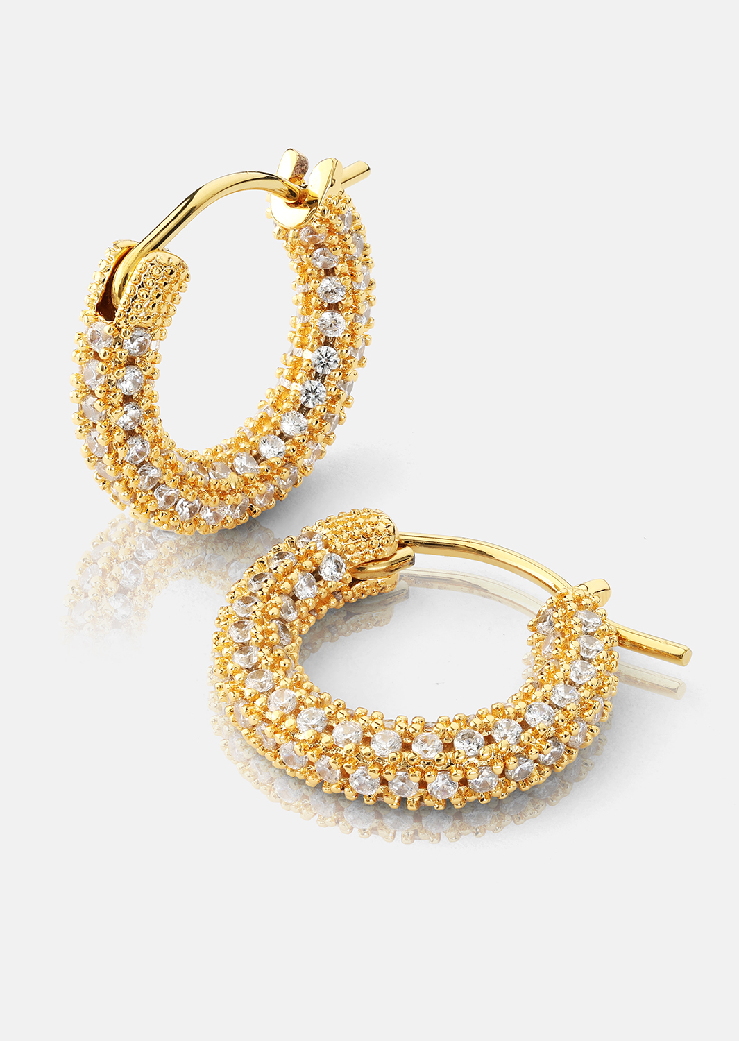 Elegans Ørering - 18k Forgyldt
