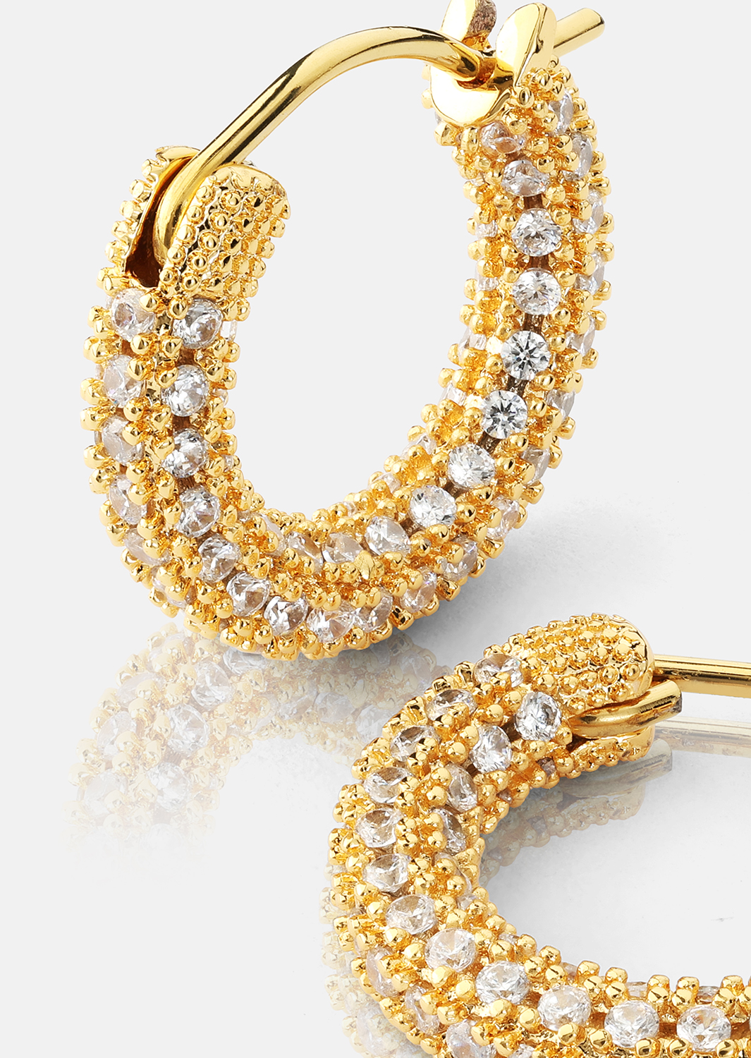 Elegans Ørering - 18k Forgyldt