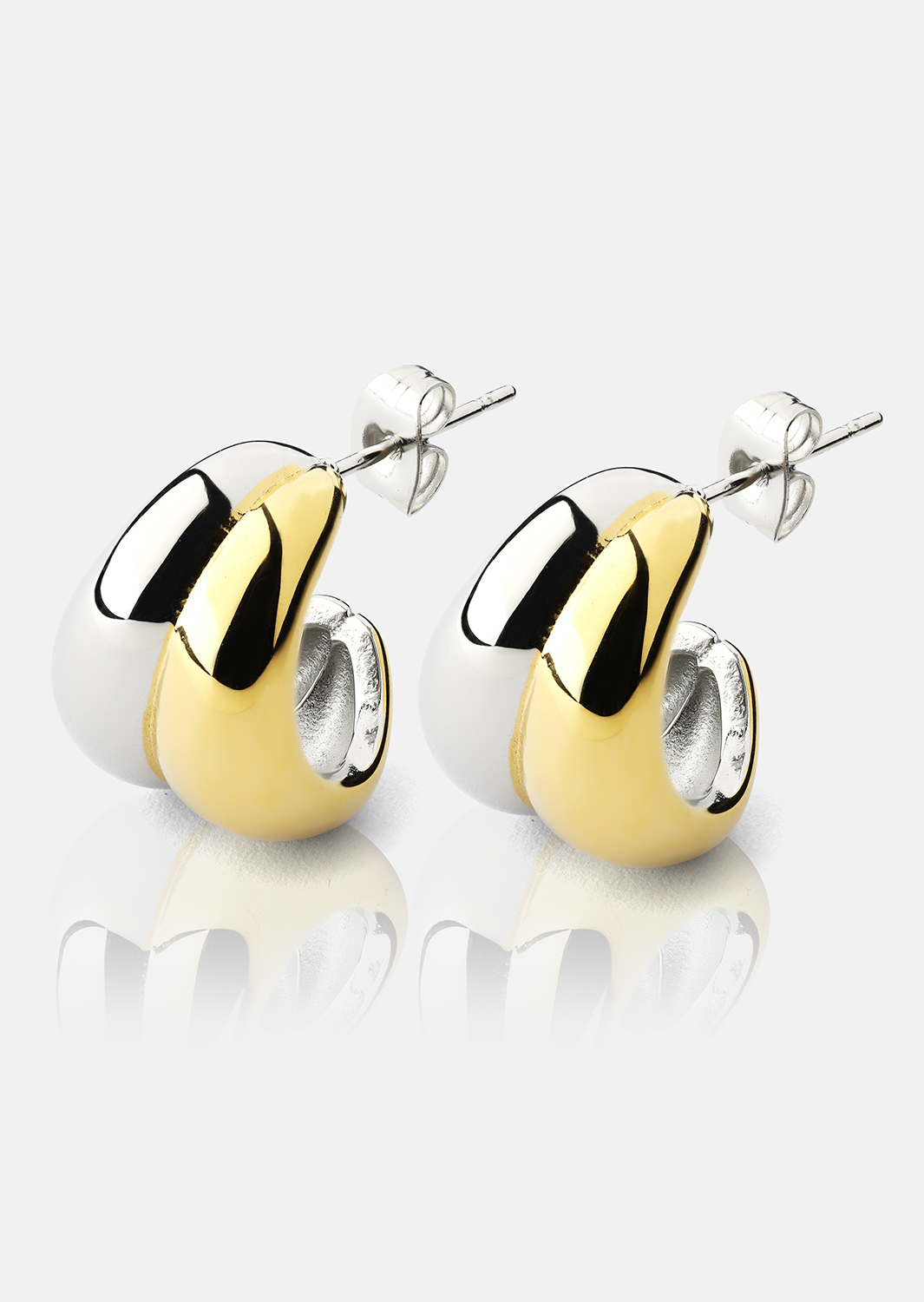 Ørering Dual Wave - 18k Forgyldt