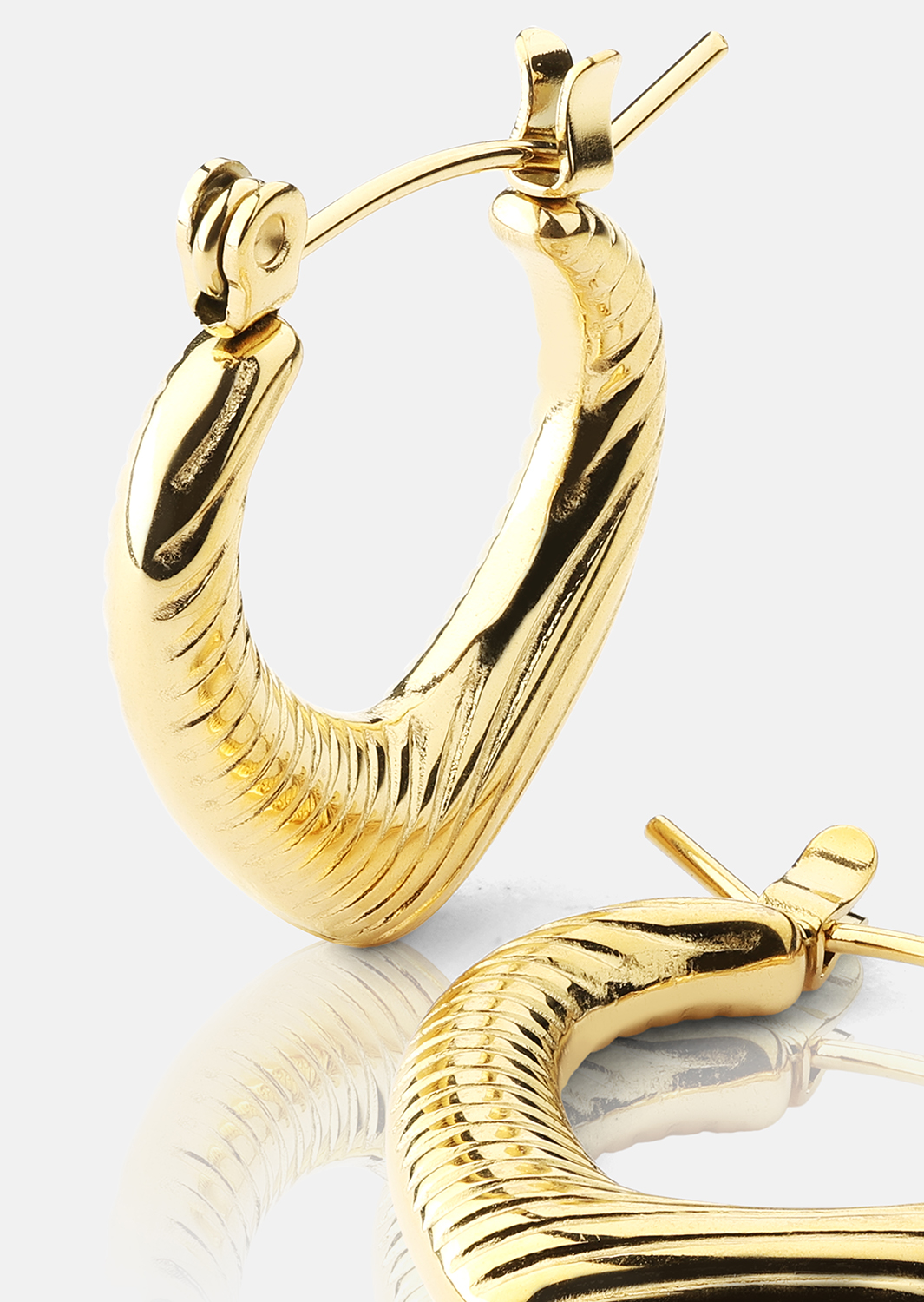Øreringe Elegans – 18k Forgyldte
