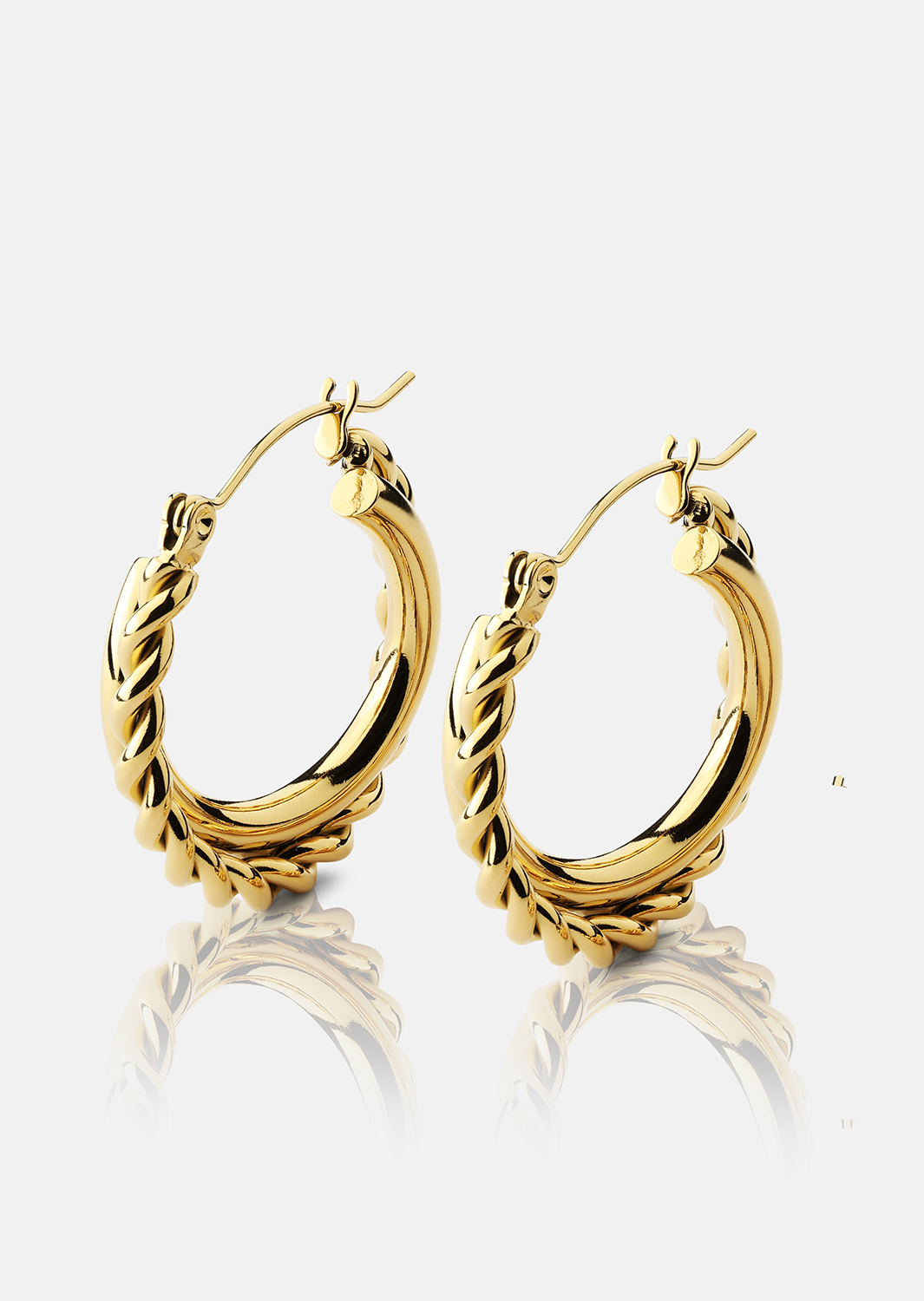Øreringe Twist Elegance – 18k Forgyldte