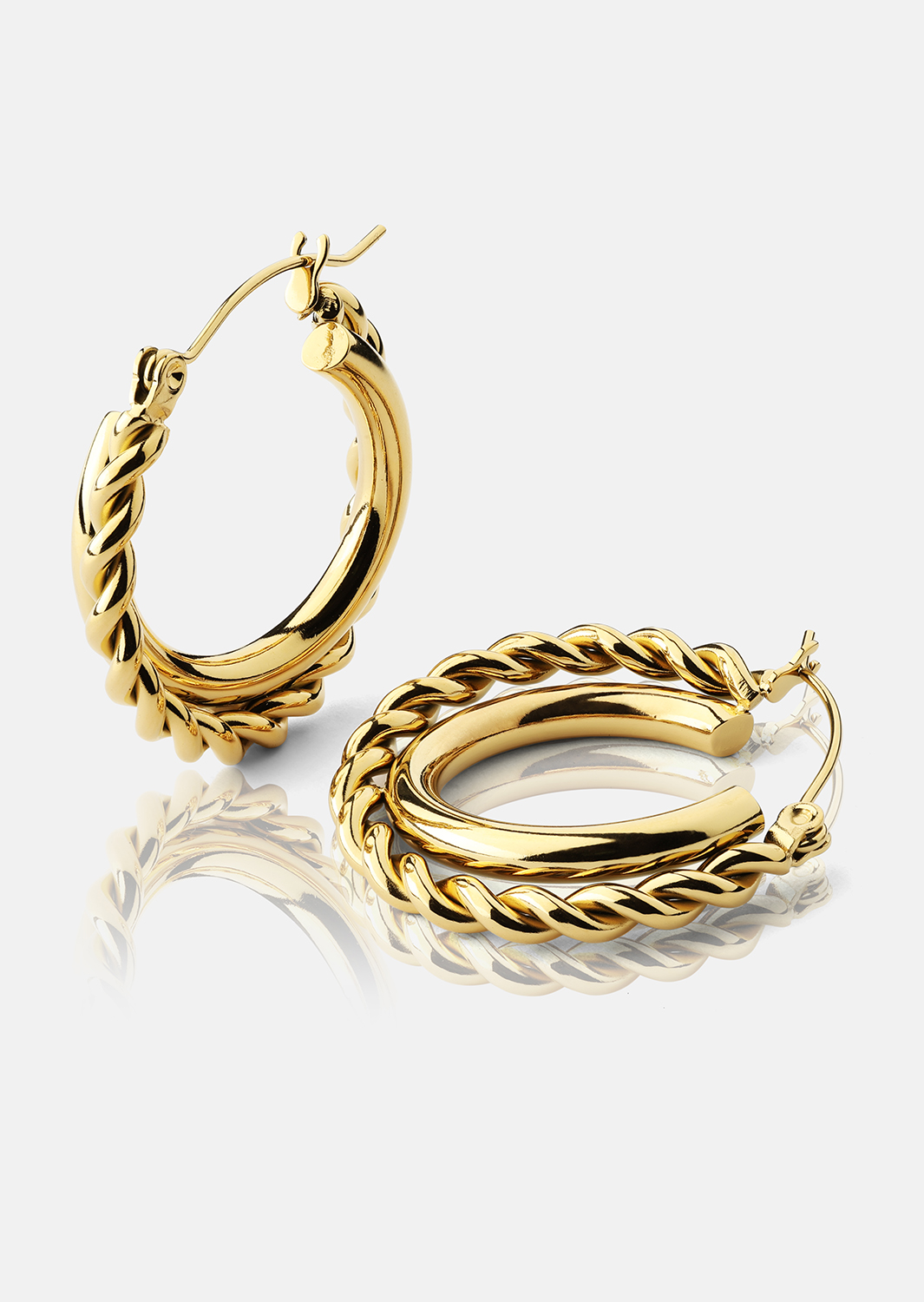 Øreringe Twist Elegance – 18k Forgyldte