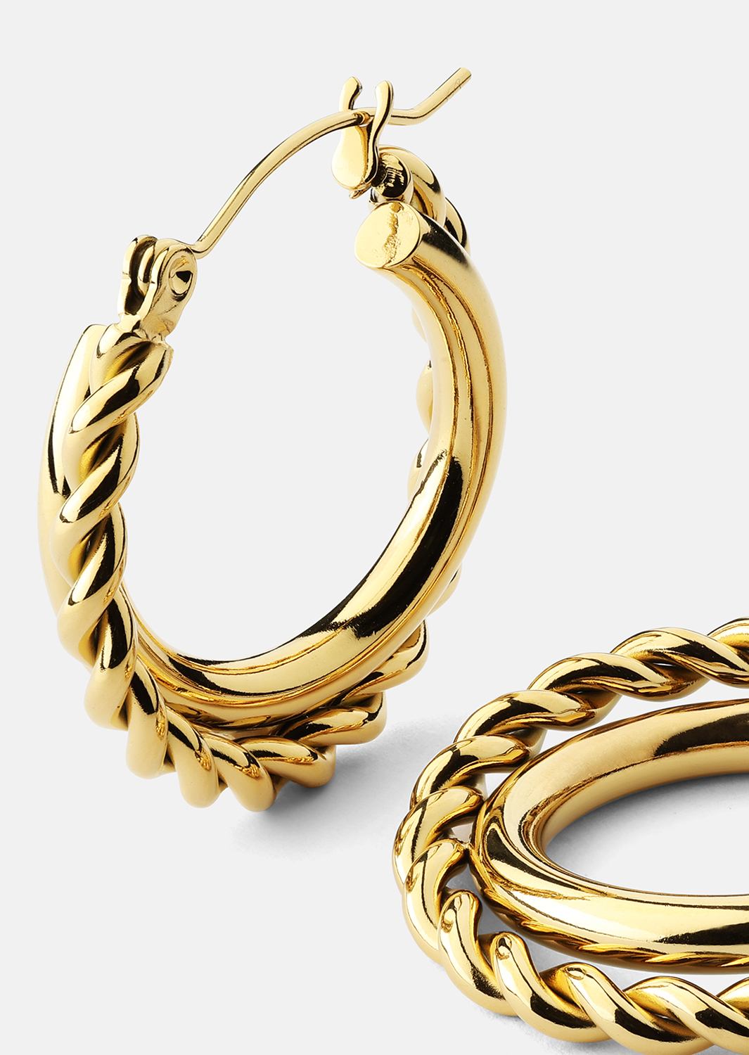 Øreringe Twist Elegance – 18k Forgyldte