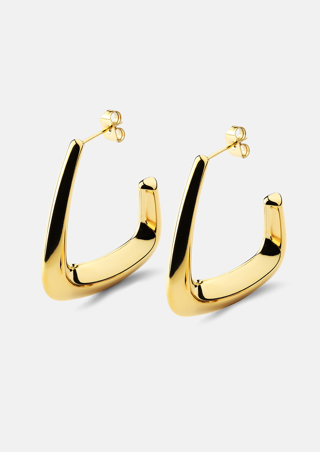 Øreringe Bold Curve – 18k Forgyldte