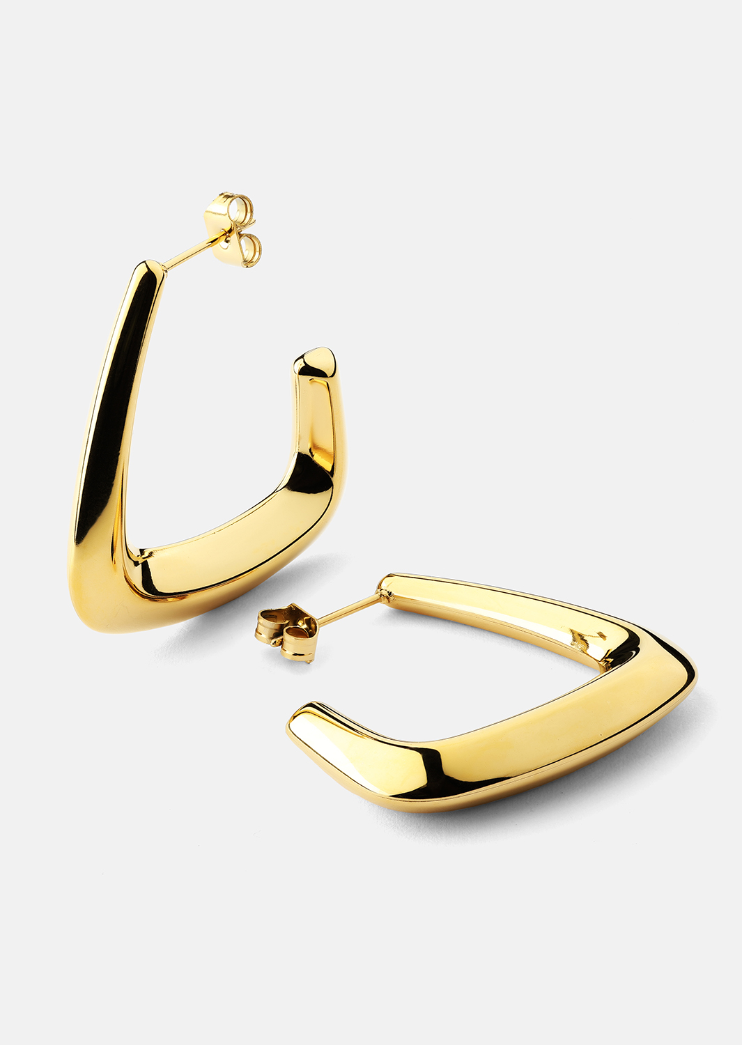 Øreringe Bold Curve – 18k Forgyldte