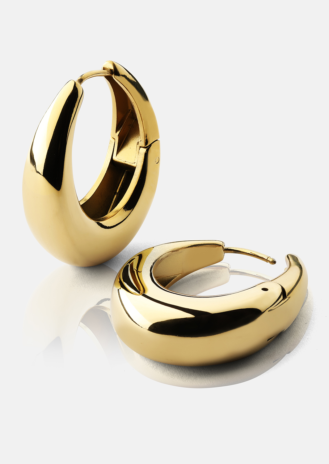 Øreringe Bold Curve – 18k Forgyldte