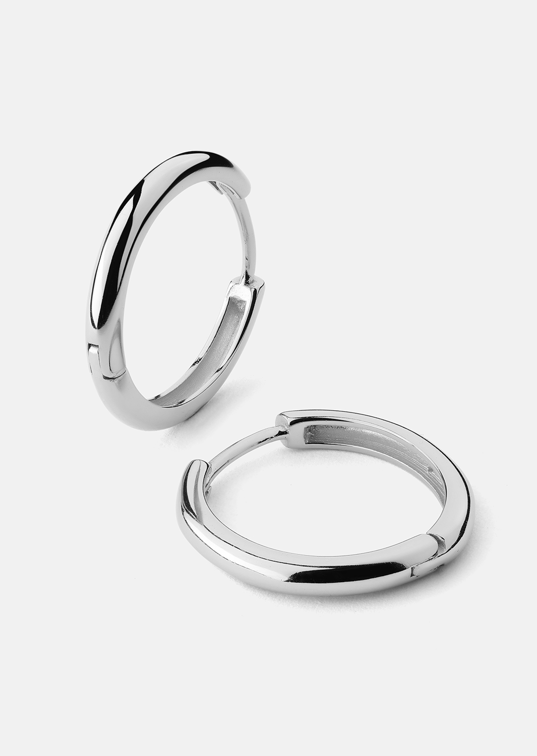 Ørering Shine Hoops - Forsølvet