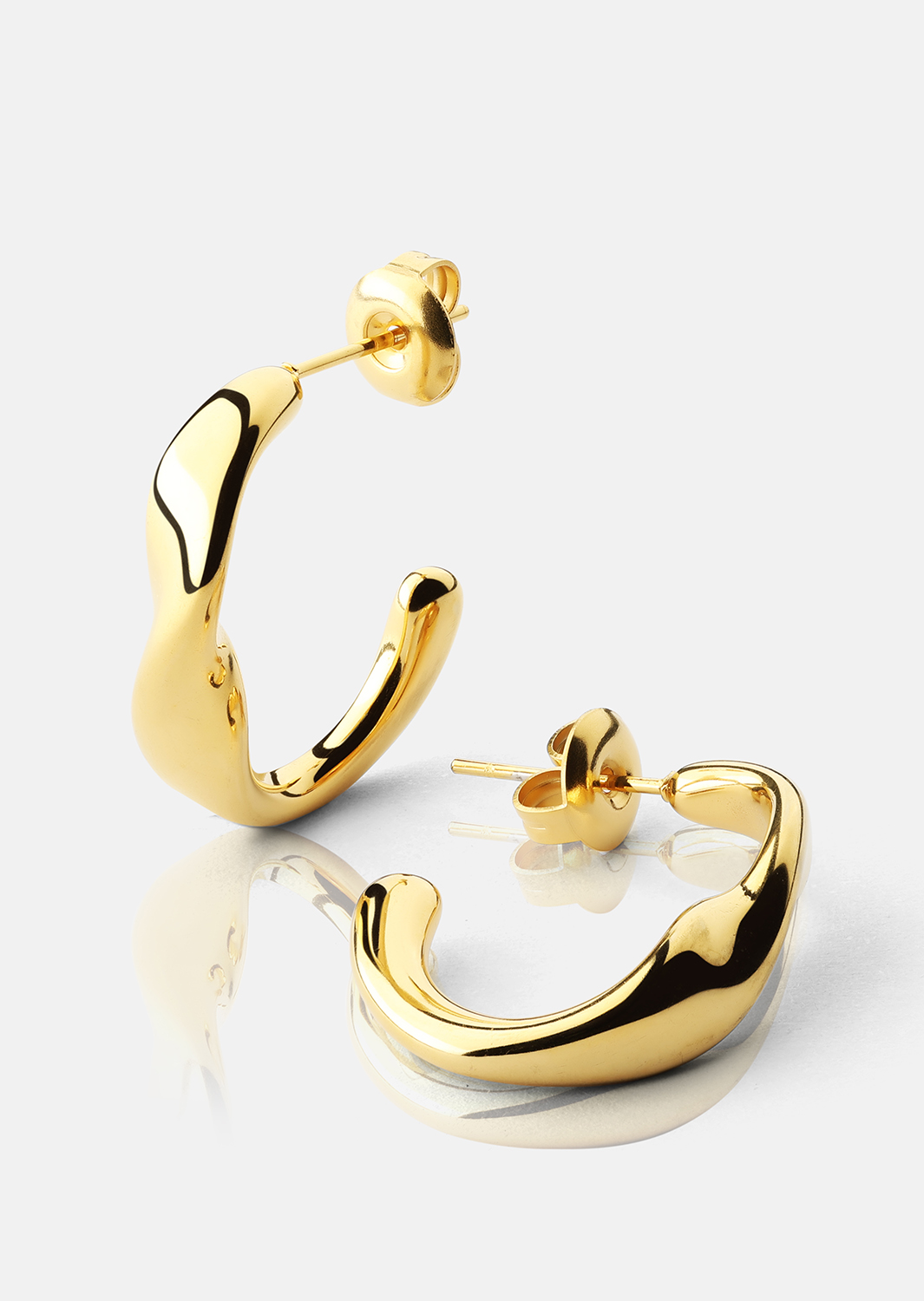 Ørering Flow Gleam - 18k Forgyldt