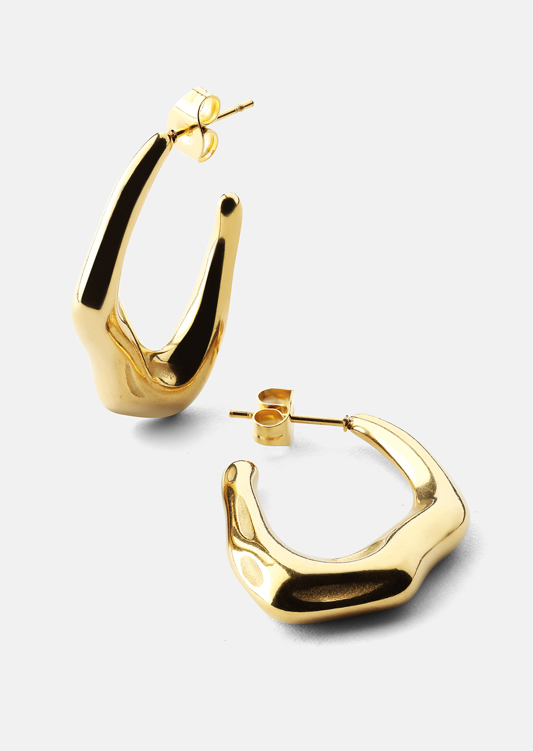 Ørering Bold Drops - 18k Forgyldt
