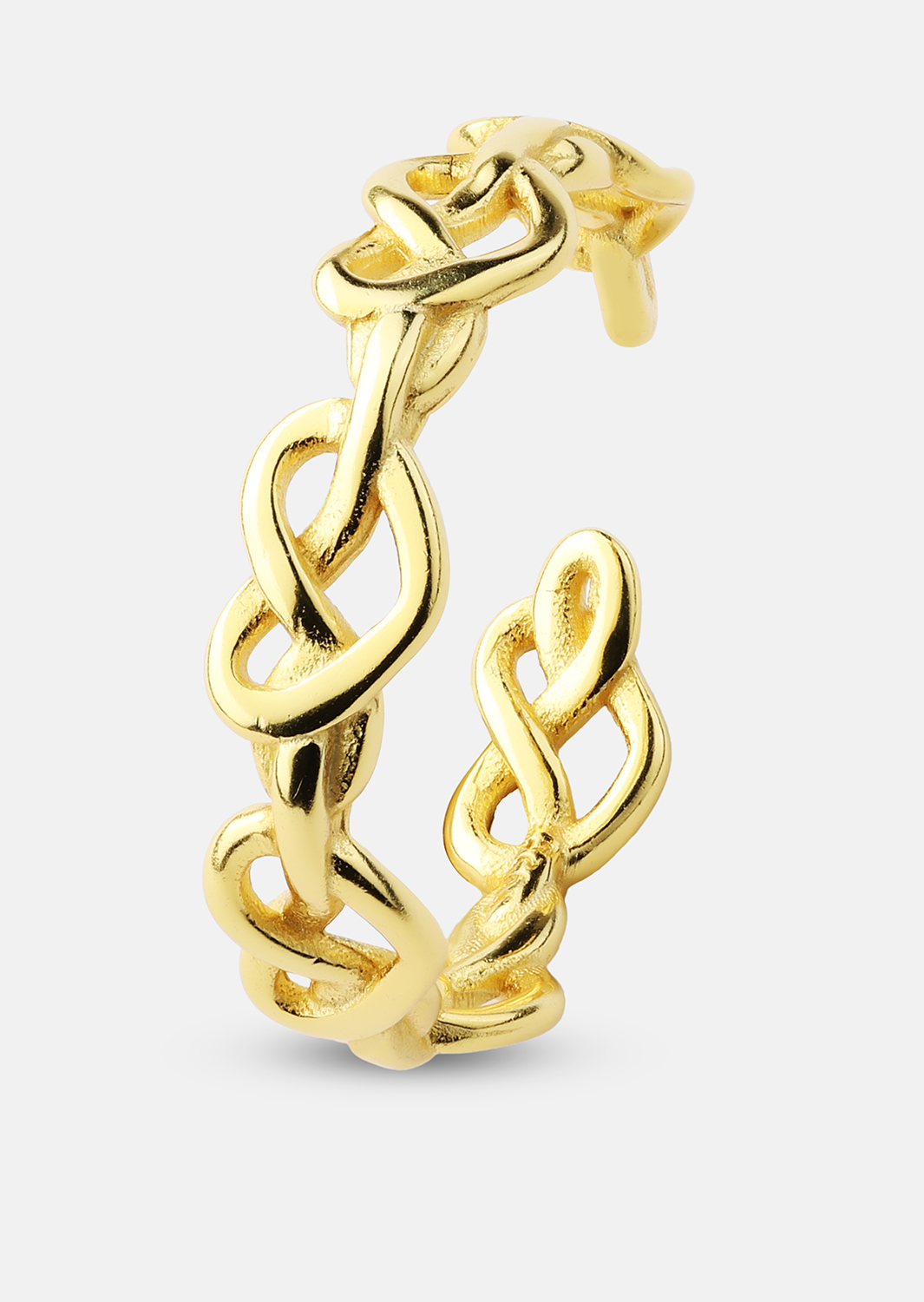 Ring Heart Link - 18k Forgyldt