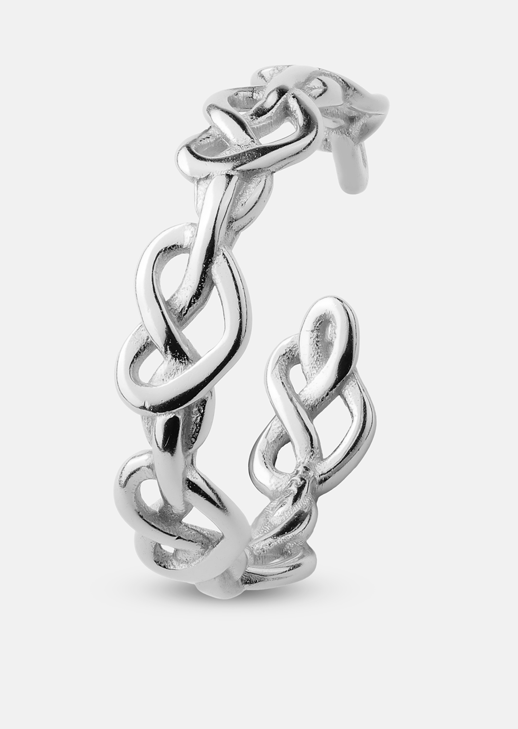 Ring Heart Link - Forsølvet