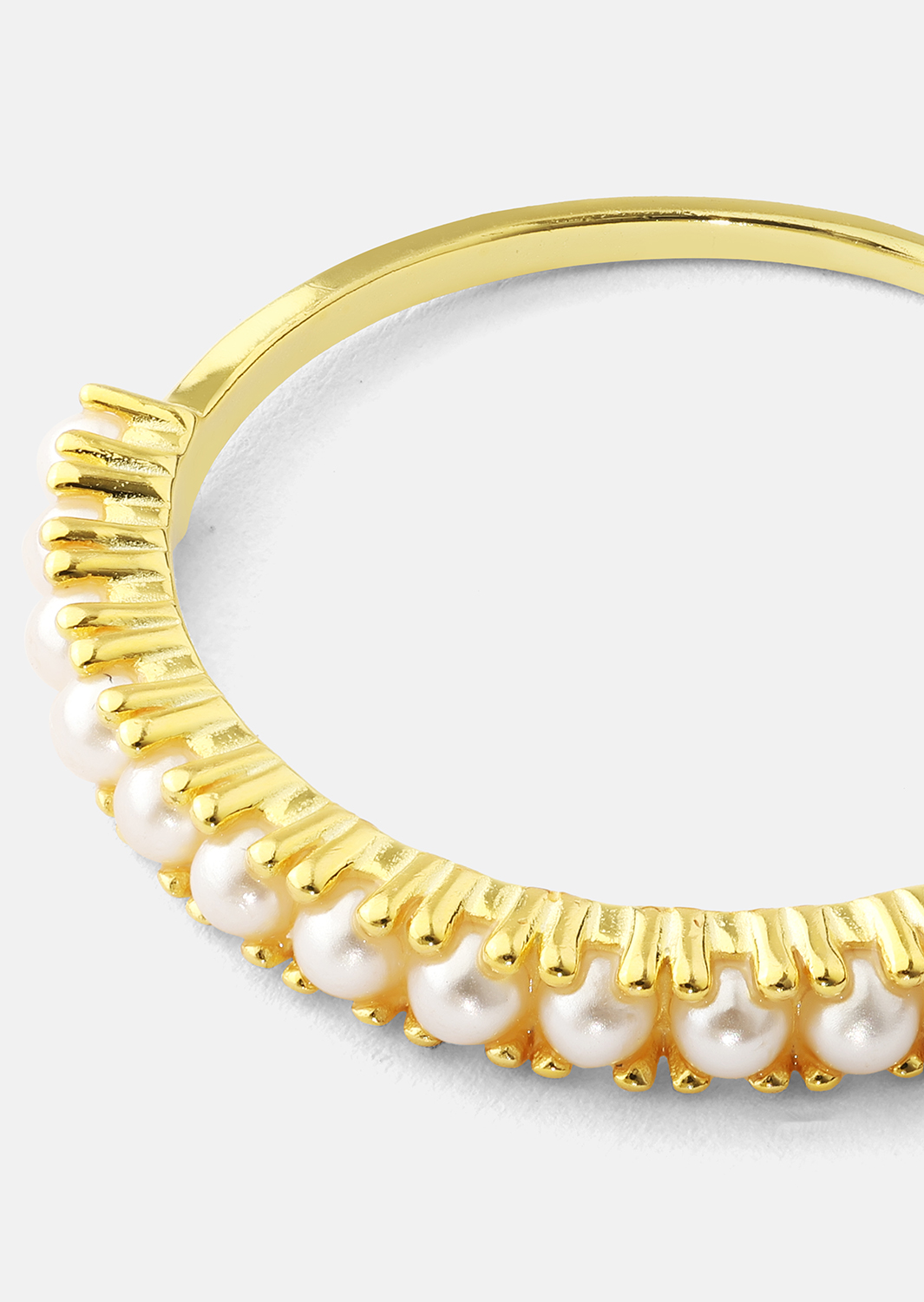 Golden Pearl Serenity Ring - 18k Gold Plated