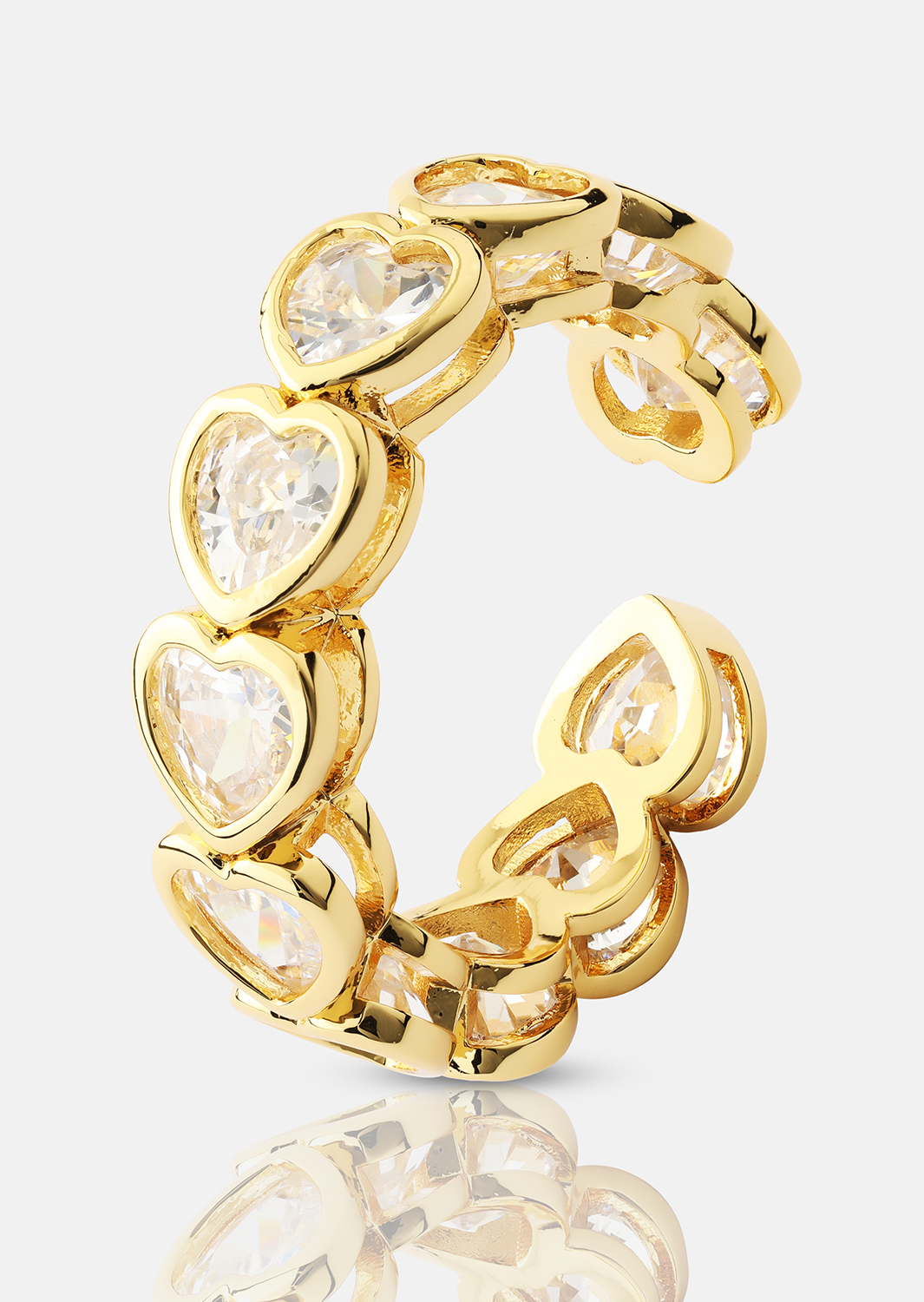 Ring Heartfelt Love - 18k Gold Plated