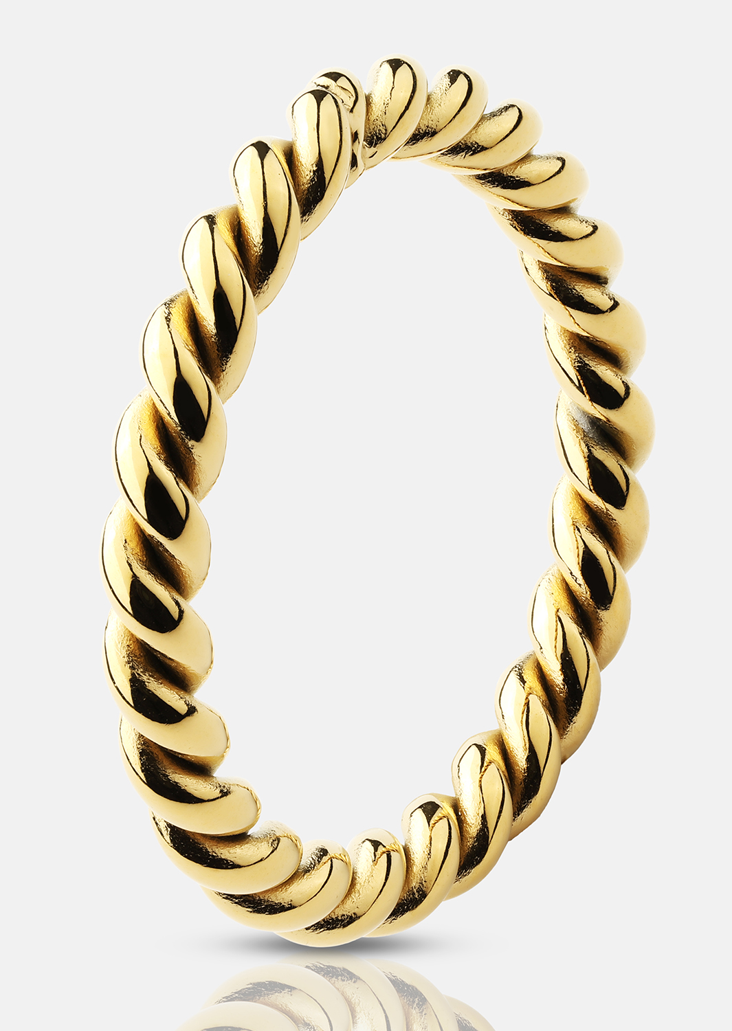 Ring Golden Twist - 18k guldbelagt