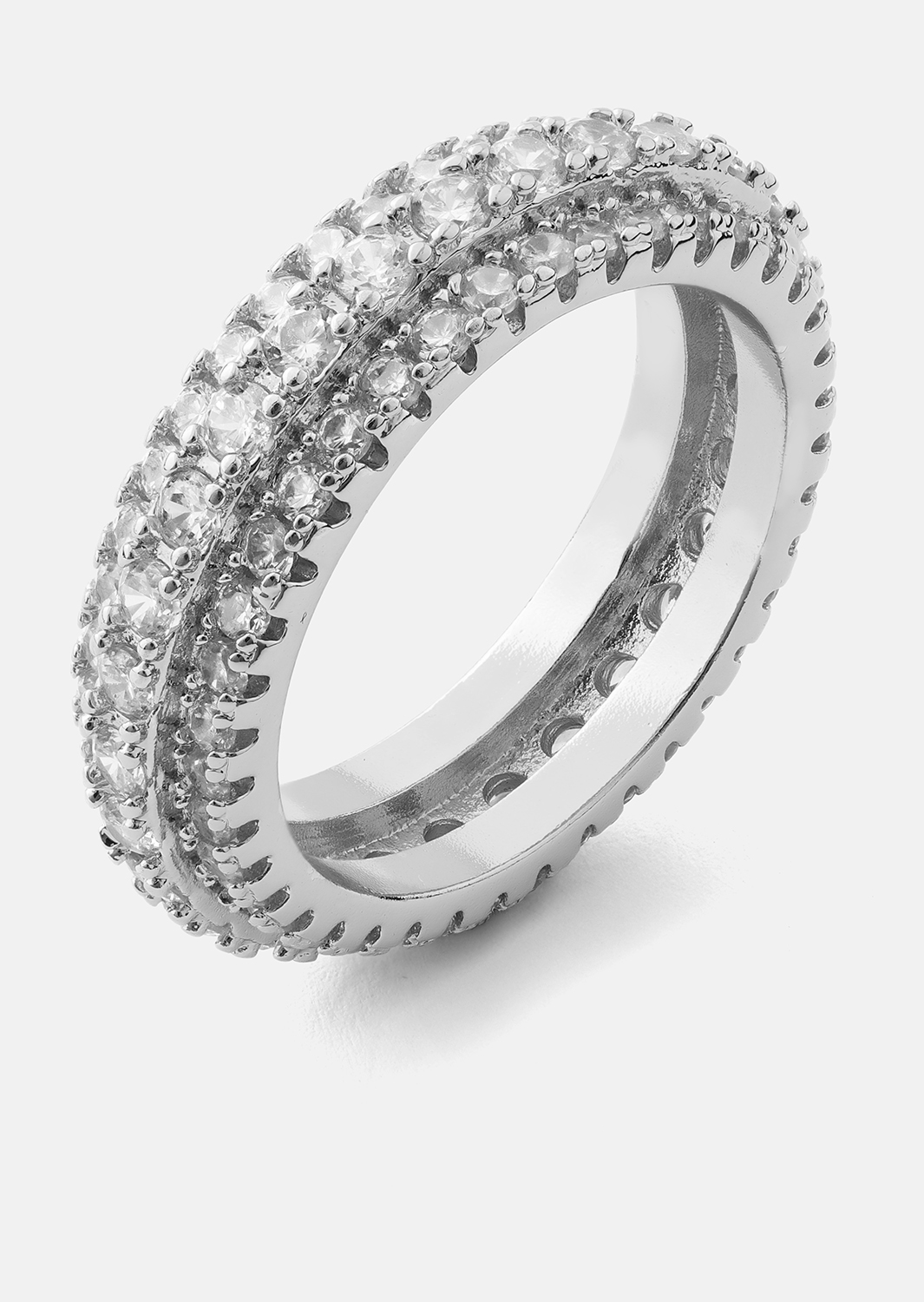 Ring Crystal Shimmer - Forsølvet