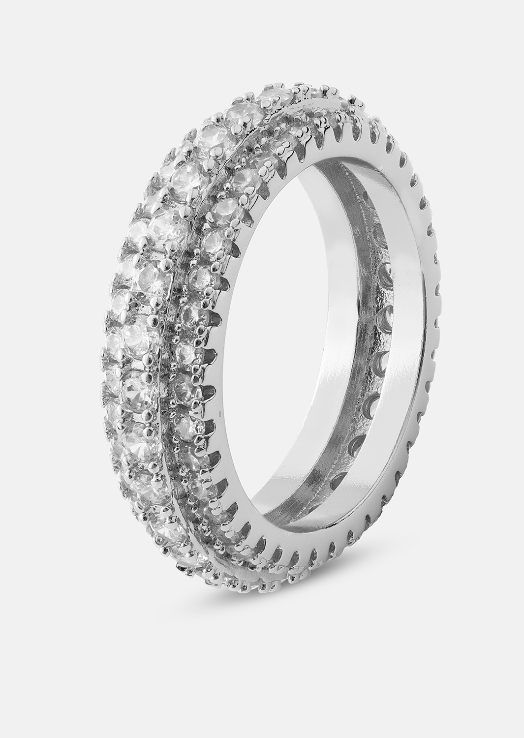 Ring Crystal Shimmer - Forsølvet