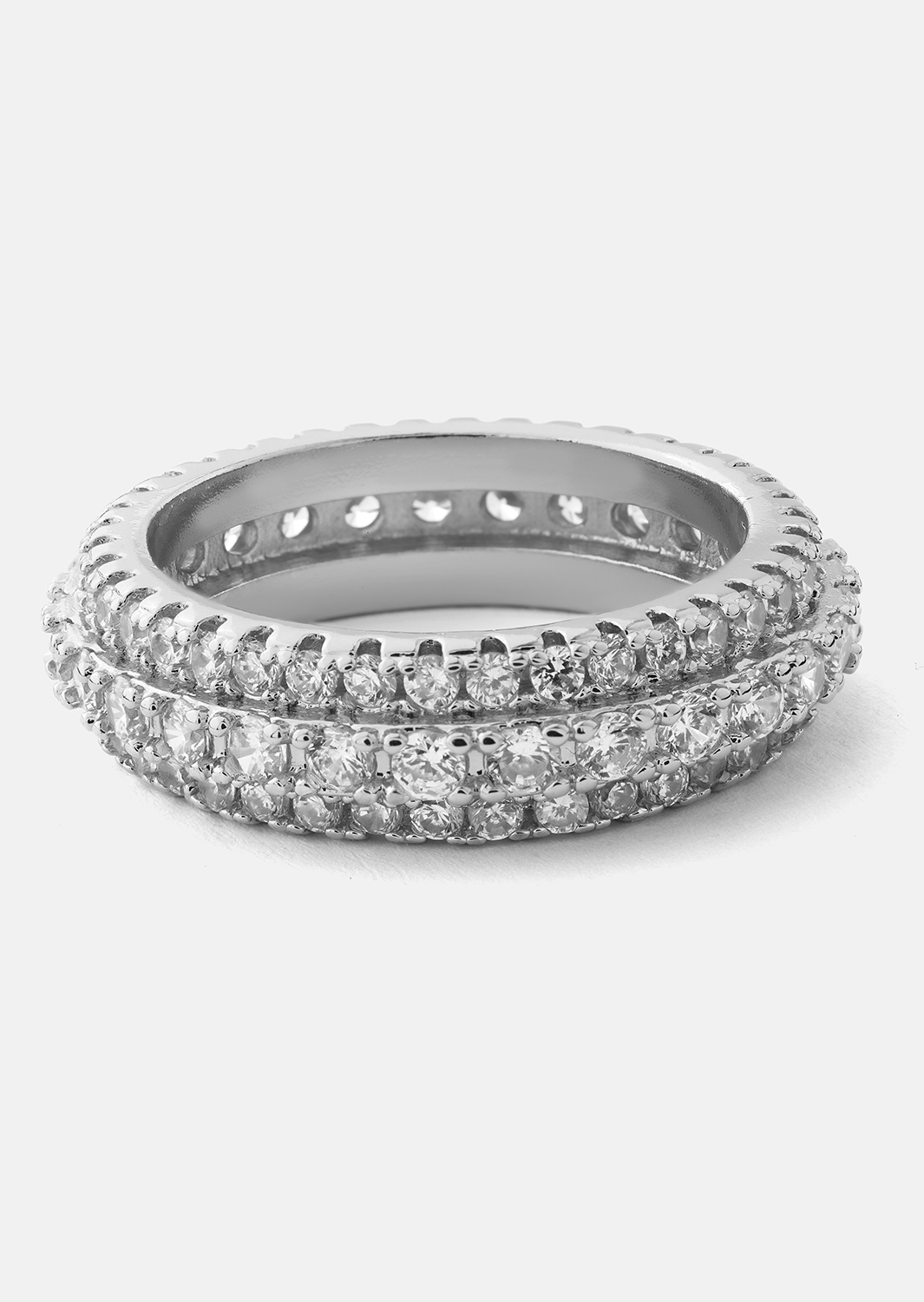 Ring Crystal Shimmer - Forsølvet