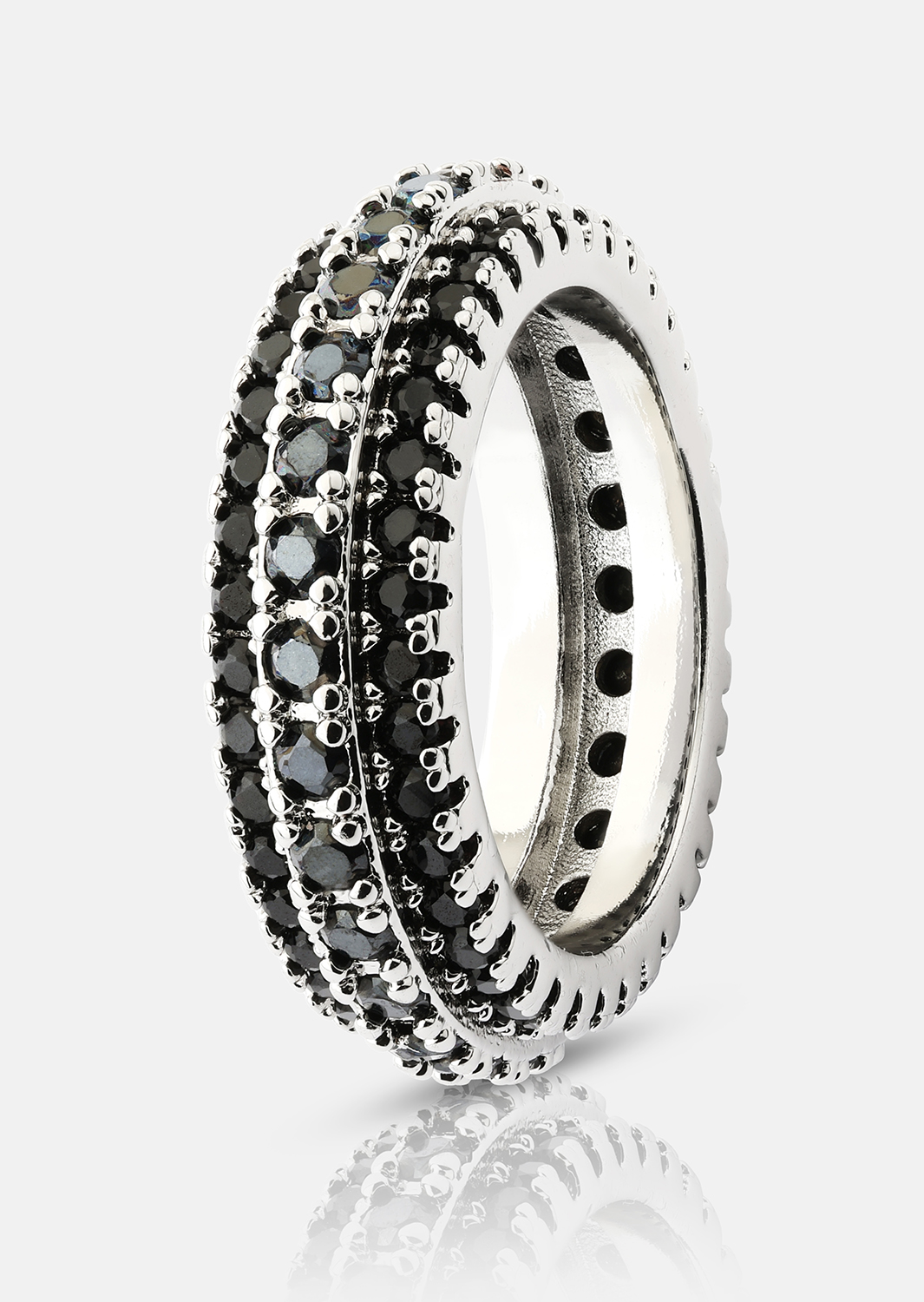 Ring Dark Crystal Shimmer - Forsølvet