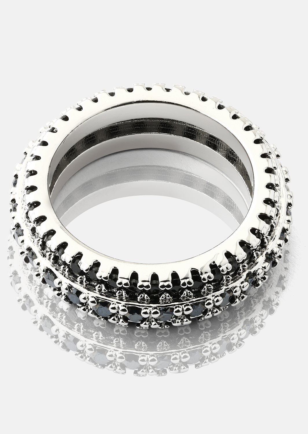 Ring Dark Crystal Shimmer - Forsølvet
