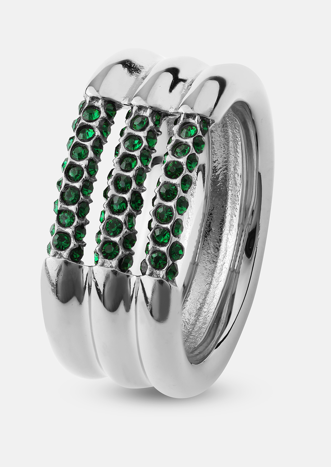 Ring Green Lumière - Forsølvet