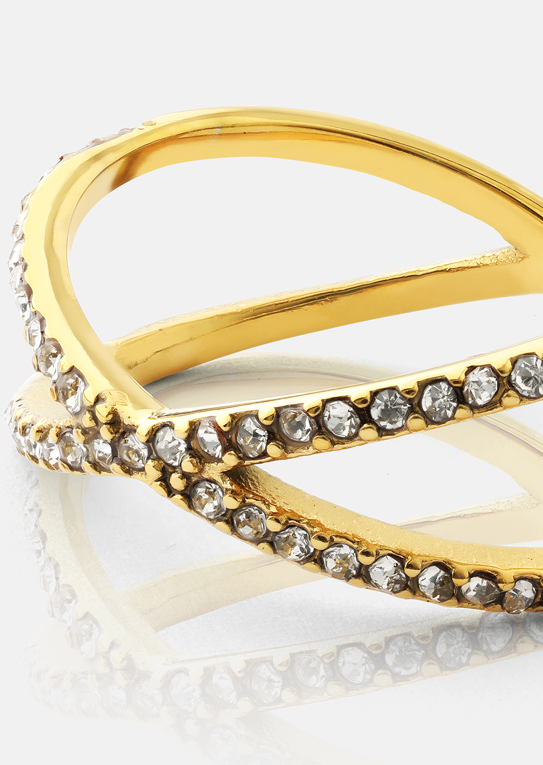 Ring Sparkle X - 18k guldbelagt