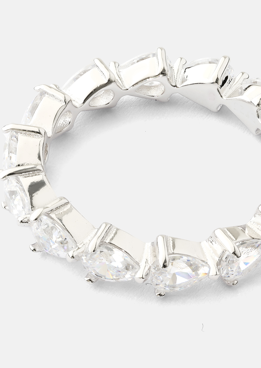 Bezel Glimmer Ring - Silver Plated