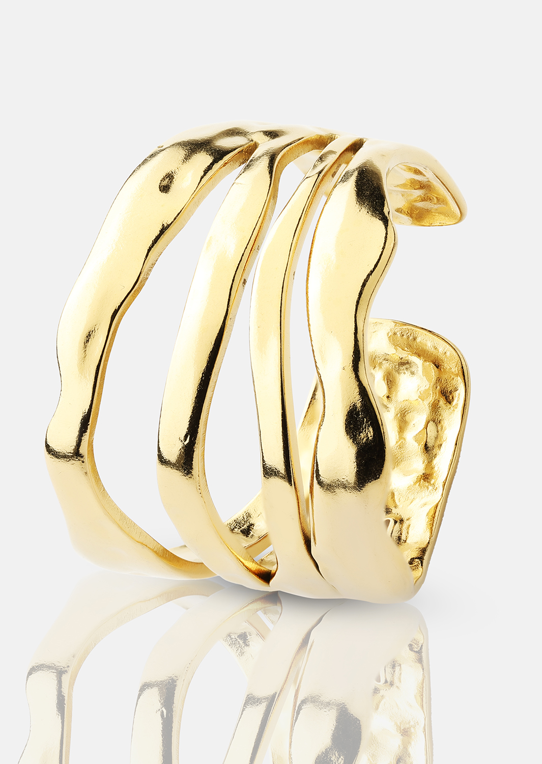 Ring Wave - 18k Forgyldt