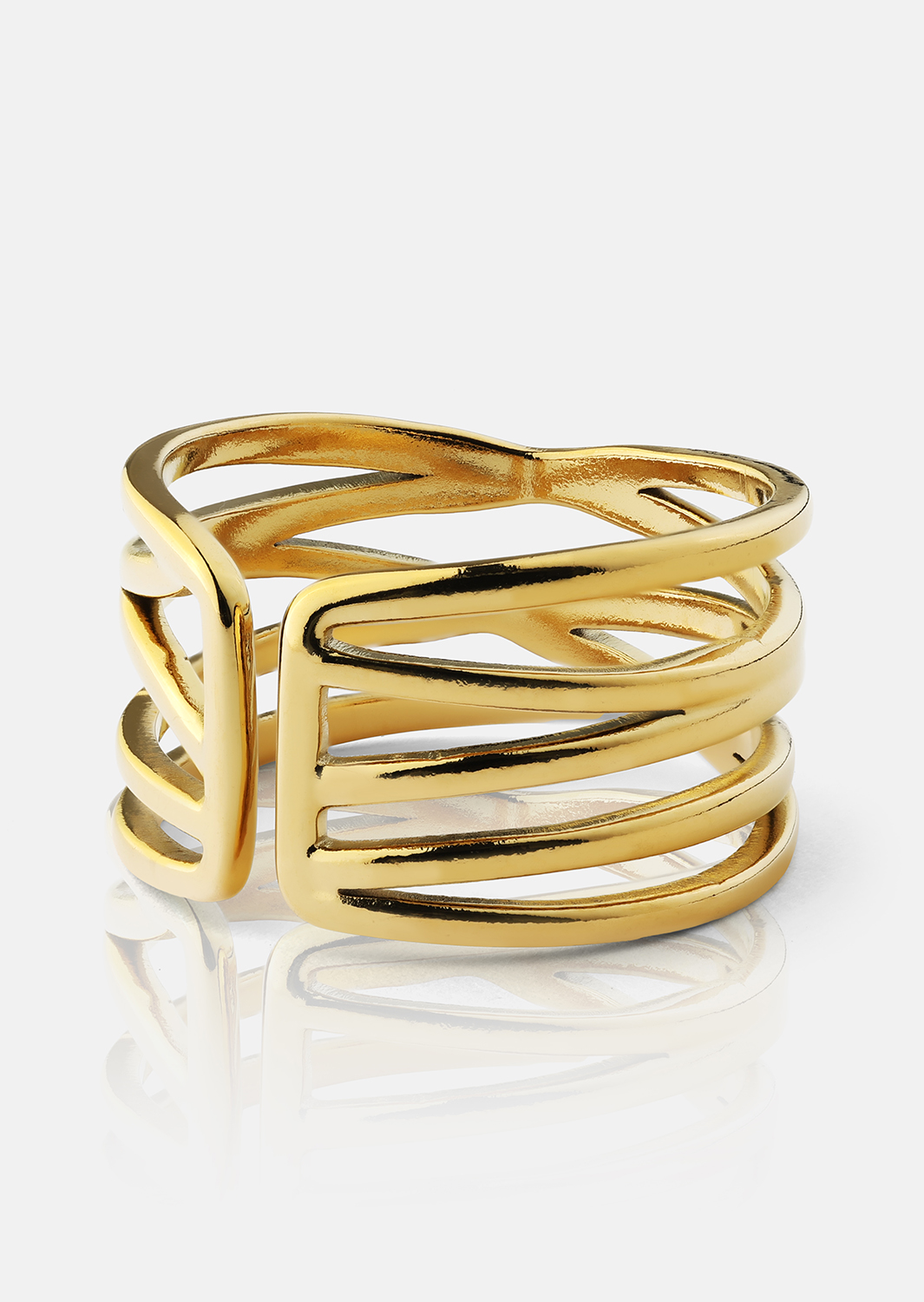 Ring Golden Maze - 18k Forgyldt
