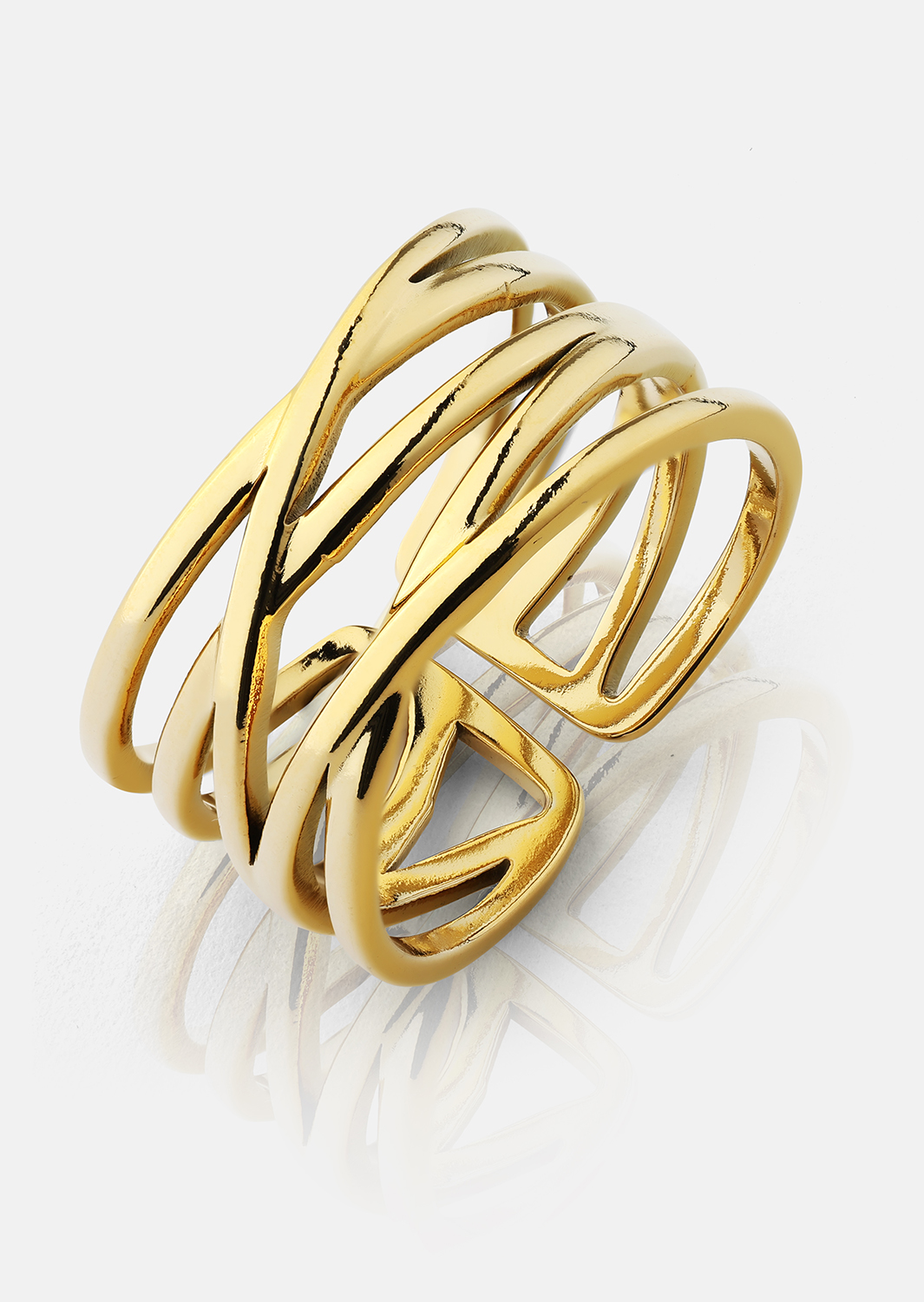 Ring Golden Maze - 18k Forgyldt