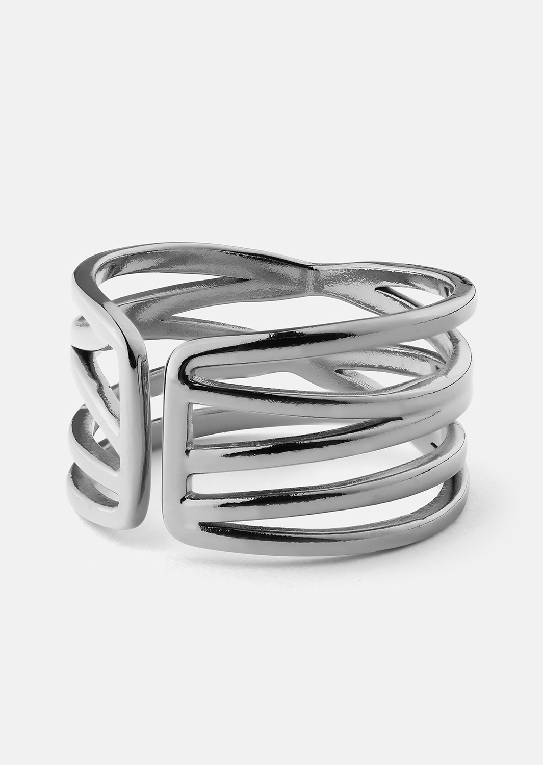 Ring Silver Maze - Forsølvet