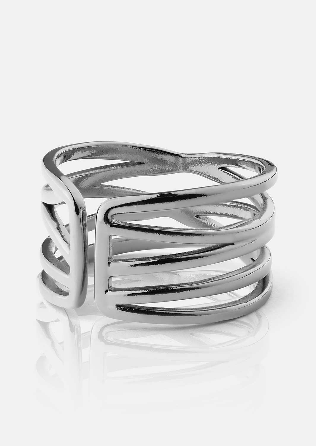 Ring Silver Maze - Forsølvet