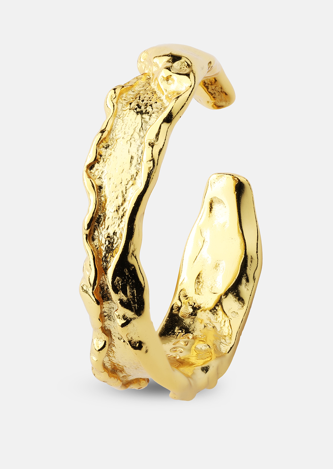Ring Raw Texture - 18k guldbelagt