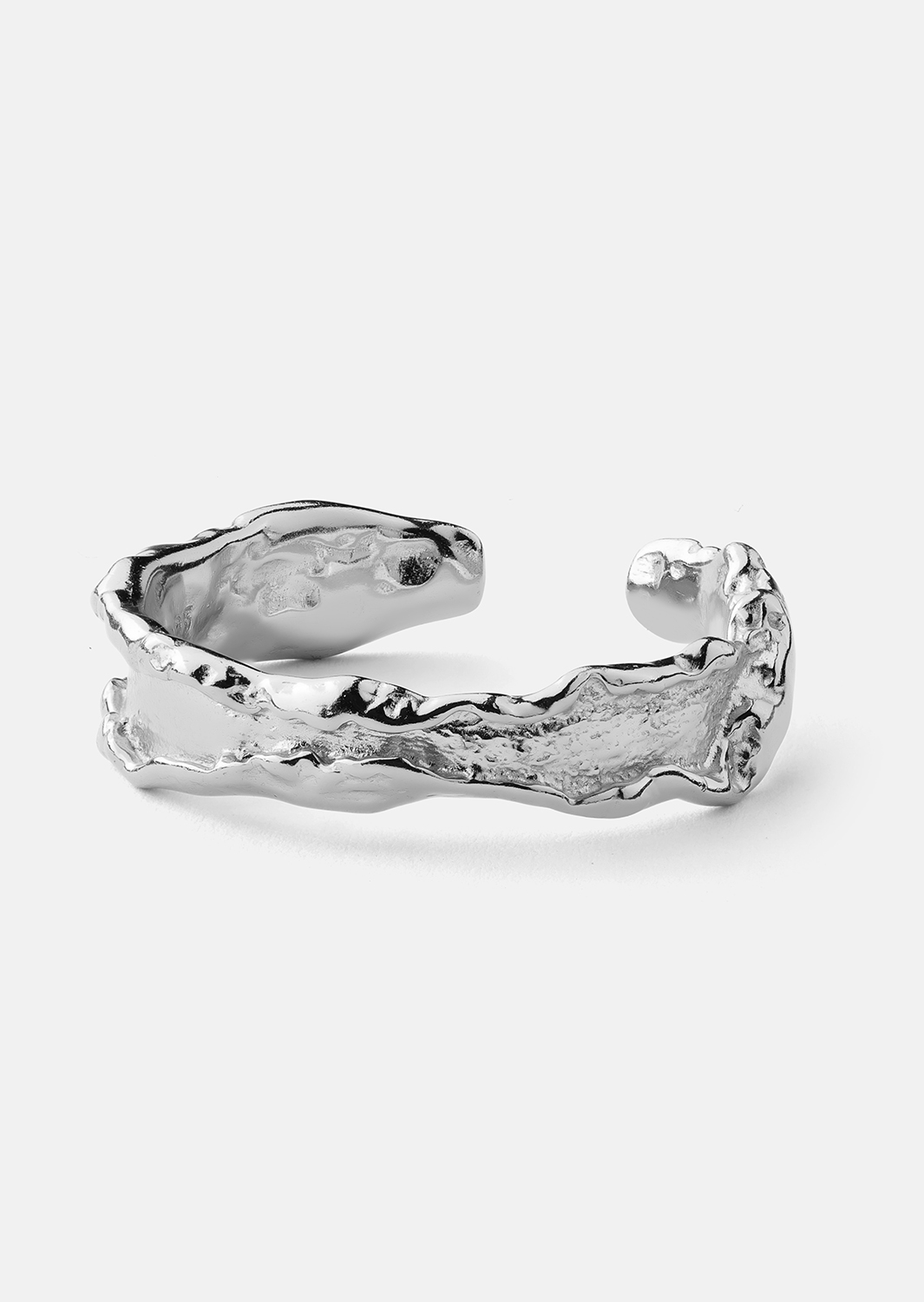 Ring Raw Texture - Forsølvet