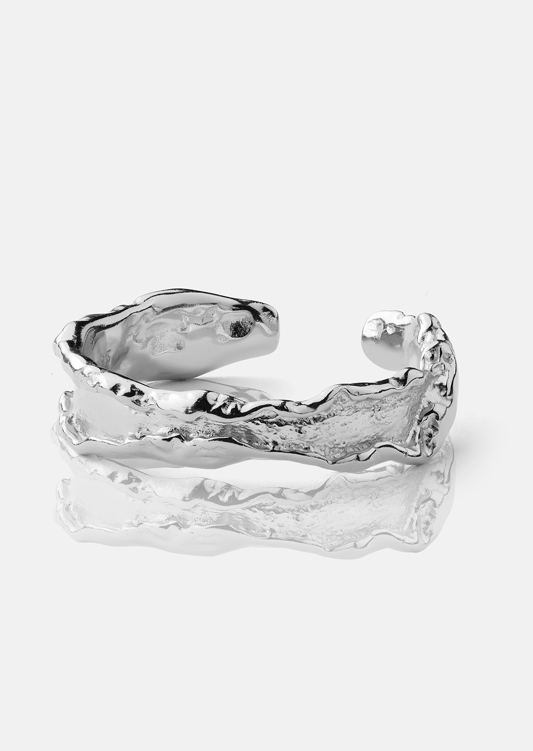 Ring Raw Texture - Forsølvet