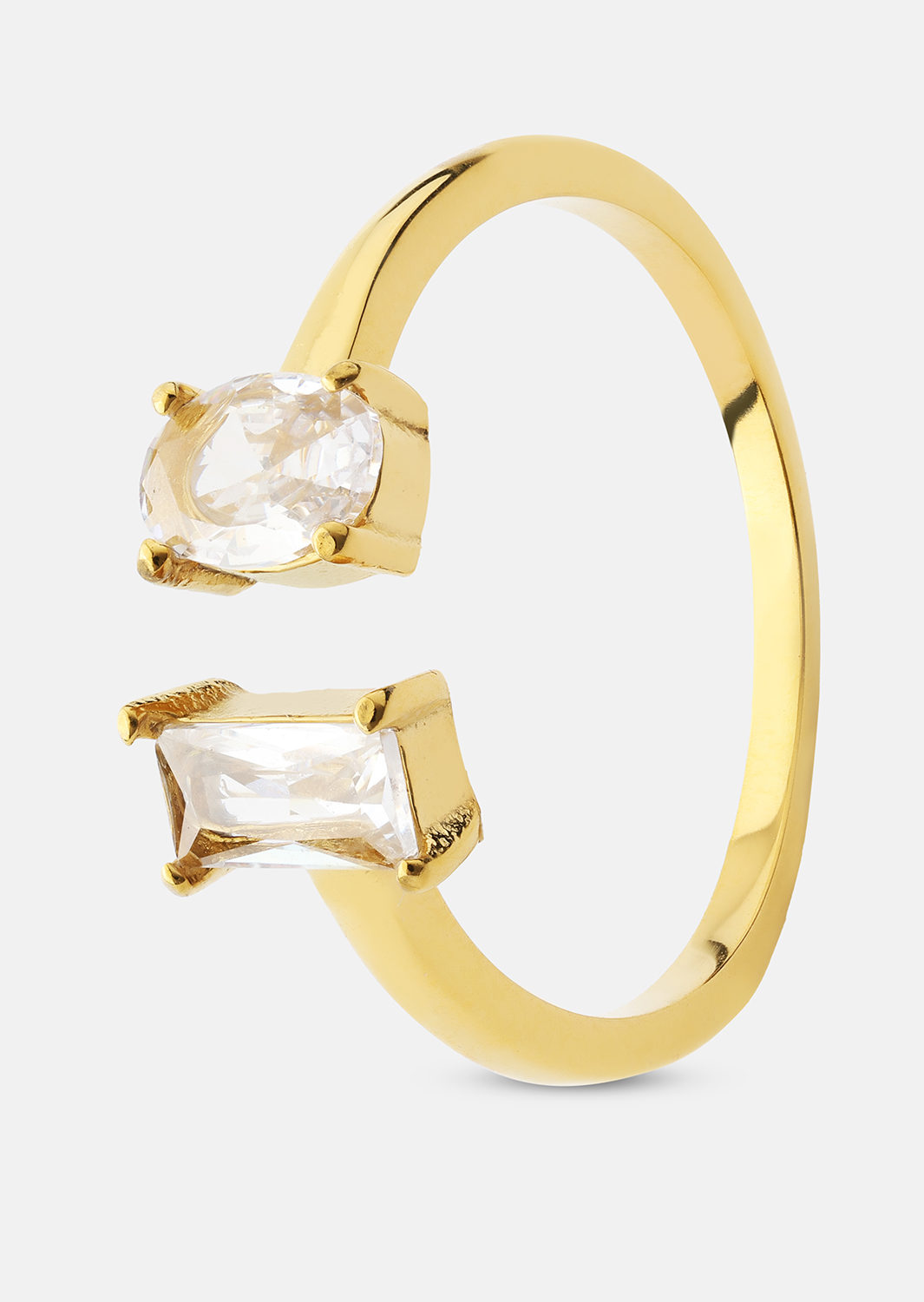 Ring Duo Cut - 18k Forgyldt
