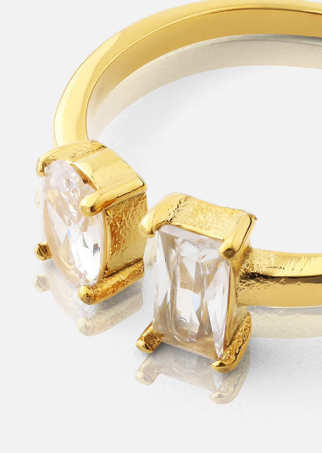 Ring Duo Cut - 18k Forgyldt
