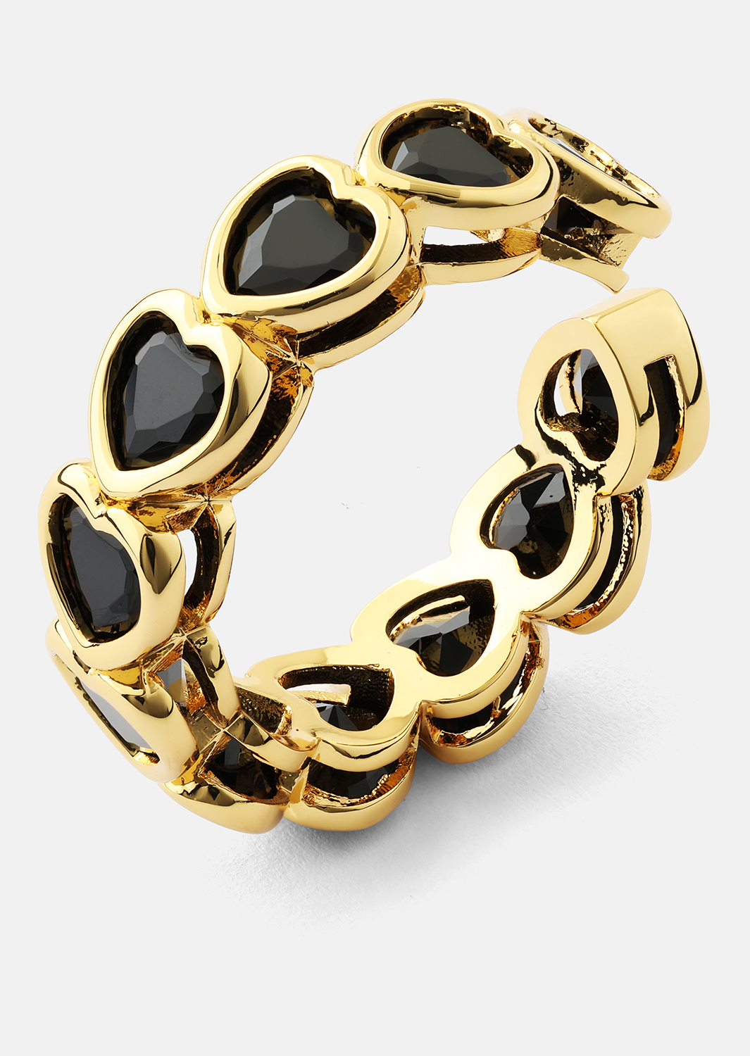 Ring Eternal Night Heart - 18k Forgyldt