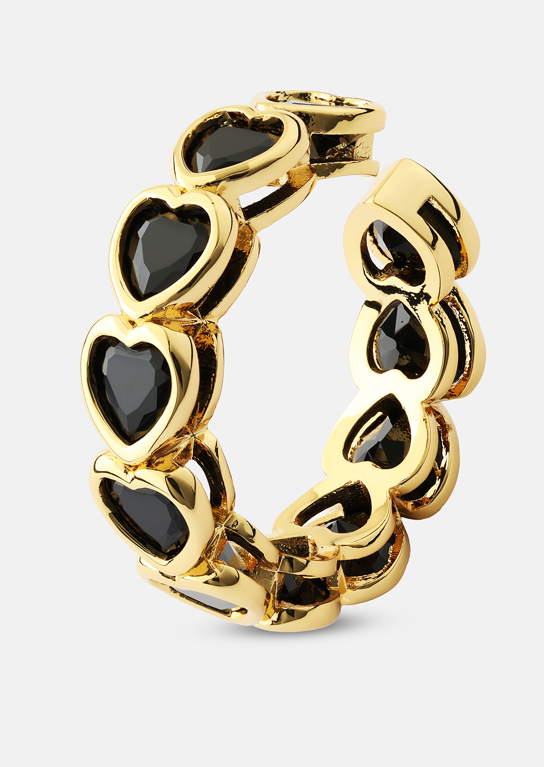 Ring Eternal Night Heart - 18k Forgyldt