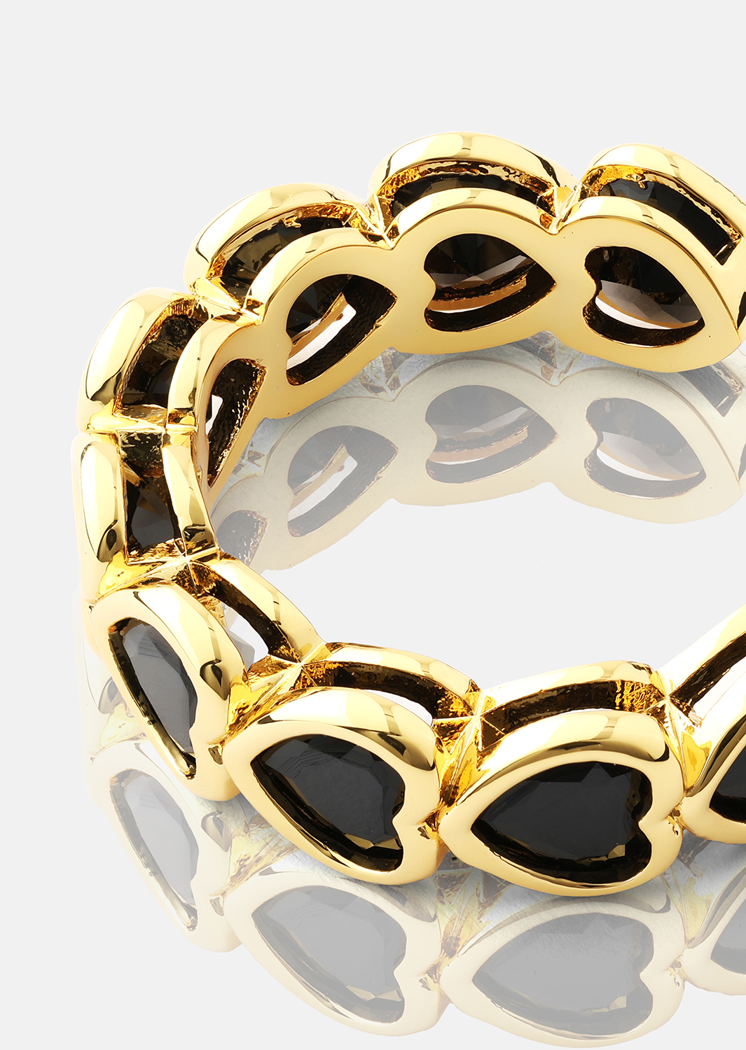 Ring Eternal Night Heart - 18k Forgyldt