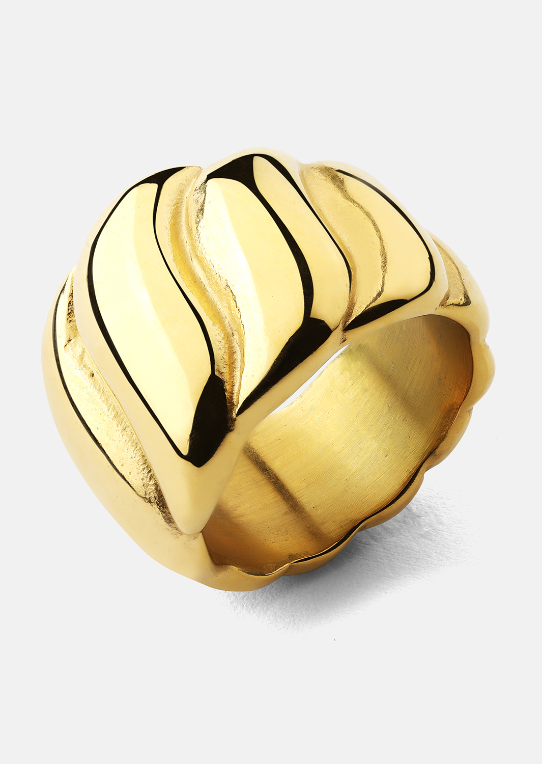 Ring Bold Wave - 18K Forgyldt