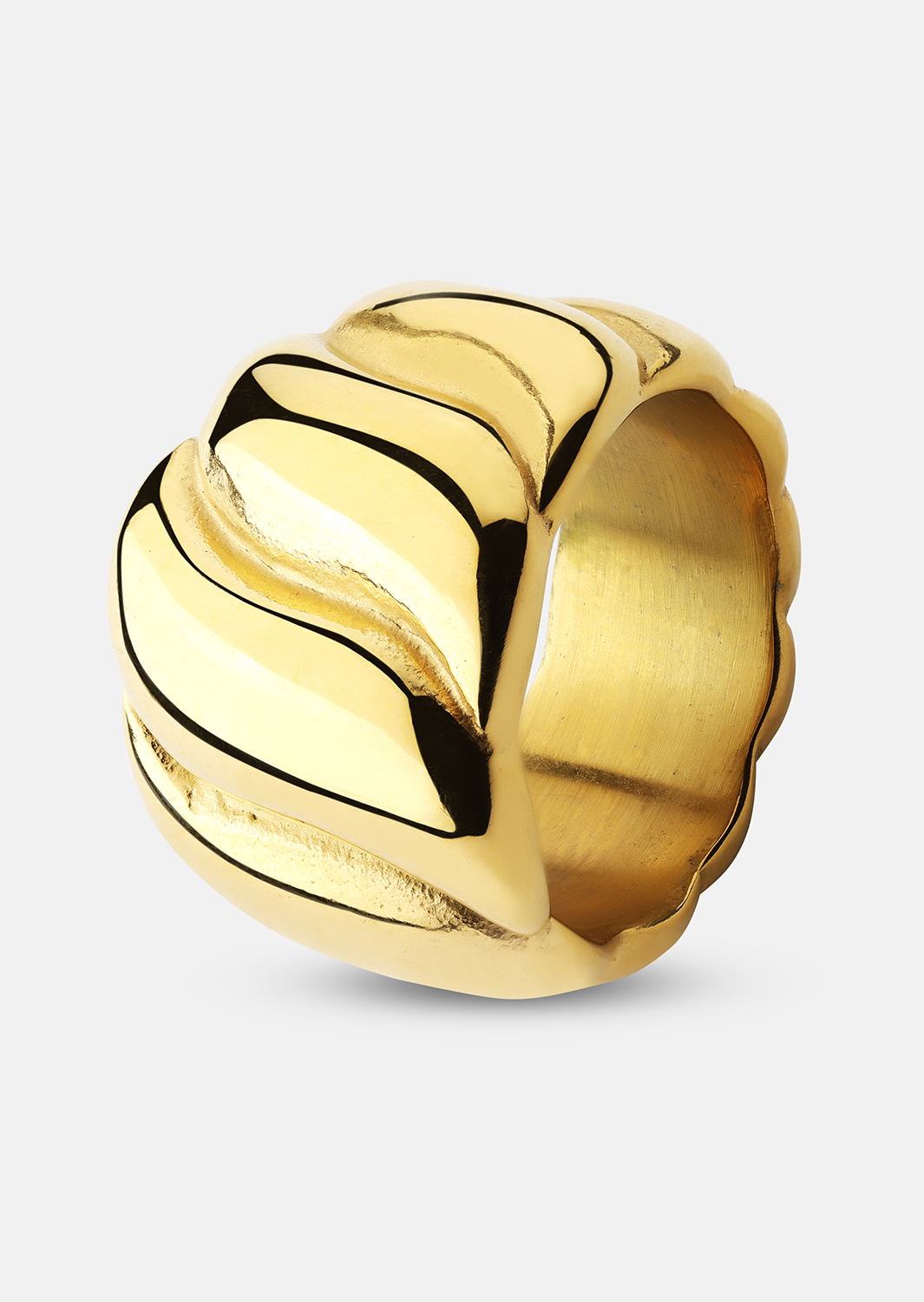 Ring Bold Wave - 18K Forgyldt
