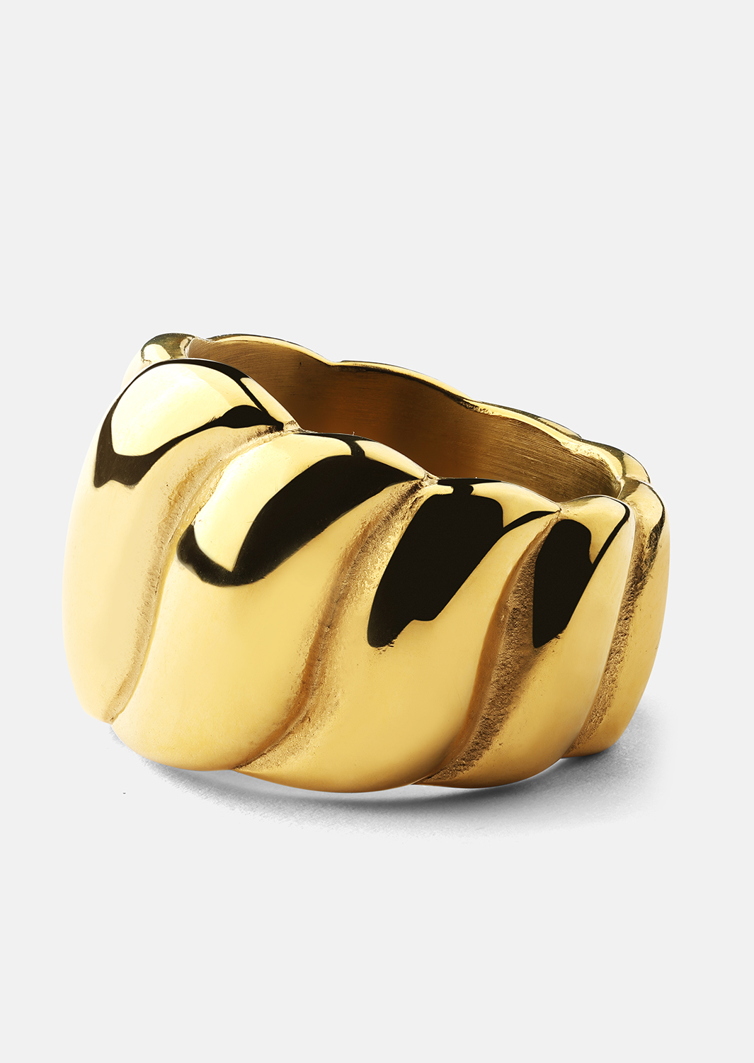 Ring Bold Wave - 18K Forgyldt
